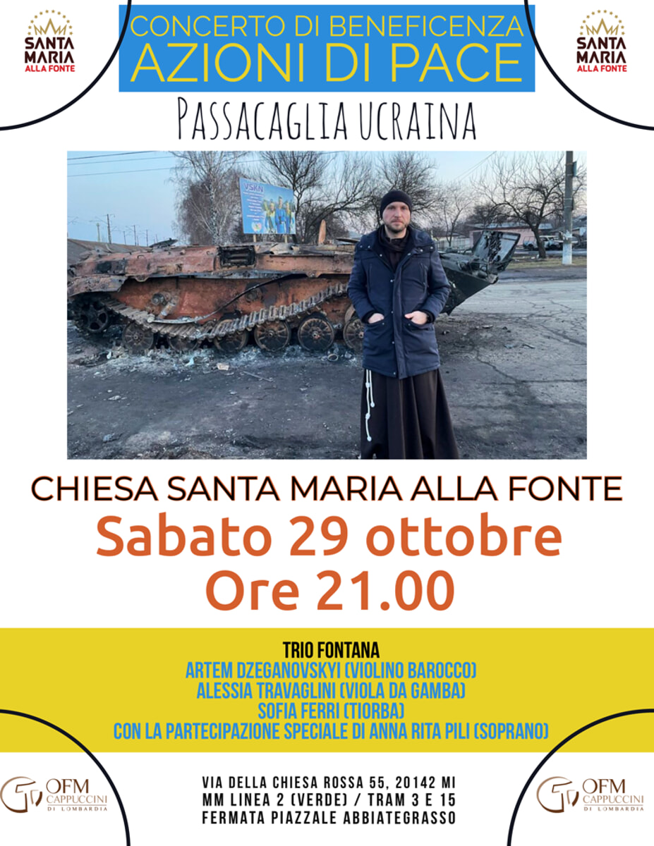 Milano/musica  per le missioni che in Ucraina sostengono la popolazione