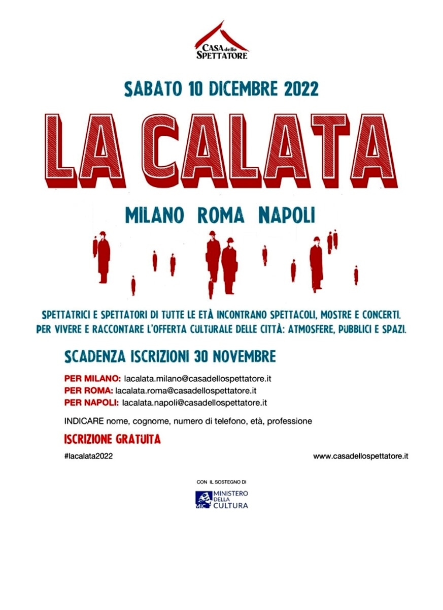 La calata. Sabato 10 dicembre 2022 a milano, roma e napoli