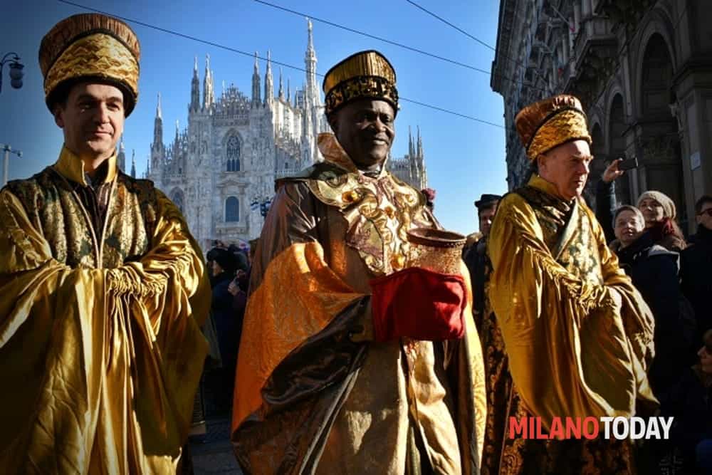 Il corteo dei Re Magi per l’Epifania in centro a Milano
